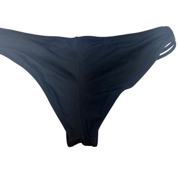 VICTORIA'S SECRET Bikini Medium Black Strappy Padded Top & Cheeky Bottom 2 Piece - Picture 7 of 10
